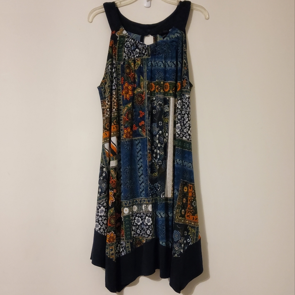 Enfocus Studio Multi Colored Halter Asymmetrical … - image 1